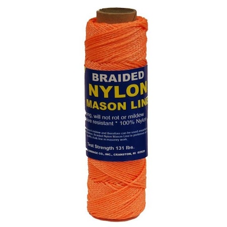 T.W. Evans Cordage Co. No. 1 x 500 ft. Braided Nylon Mason Orange 12-520